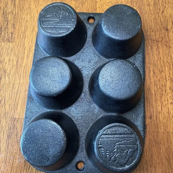 Muffin Pan - Pre-Seasoned Cast Iron 7-3/4 Inch by 5-1/2 inch By Old Mountain - Picture 5 of 9